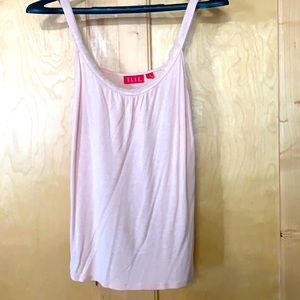 Pink tank top.